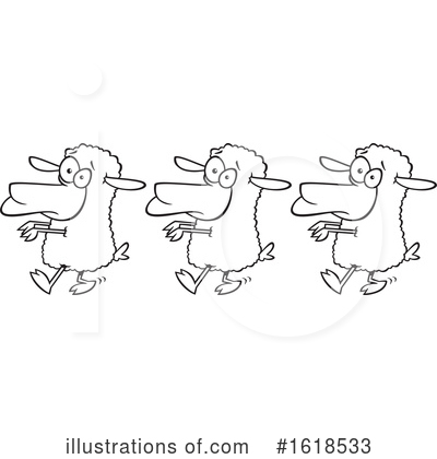 Royalty-Free (RF) Sheep Clipart Illustration by toonaday - Stock Sample #1618533