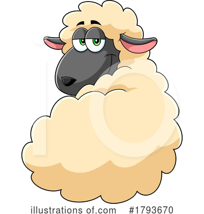 Royalty-Free (RF) Sheep Clipart Illustration by Hit Toon - Stock Sample #1793670