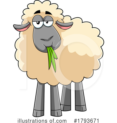 Royalty-Free (RF) Sheep Clipart Illustration by Hit Toon - Stock Sample #1793671