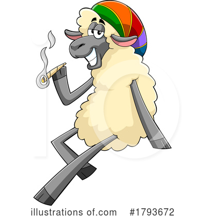 Royalty-Free (RF) Sheep Clipart Illustration by Hit Toon - Stock Sample #1793672