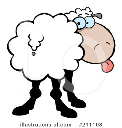 Royalty-Free (RF) Sheep Clipart Illustration by Hit Toon - Stock Sample #211108