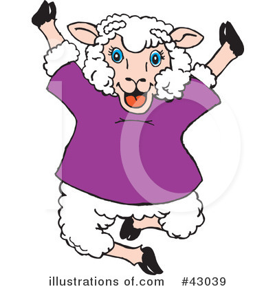 Lamb Clipart #43039 by Dennis Holmes Designs