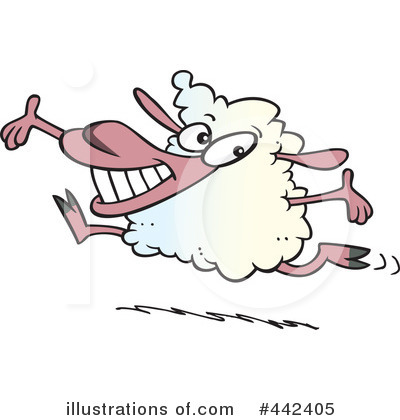 Royalty-Free (RF) Sheep Clipart Illustration by toonaday - Stock Sample #442405