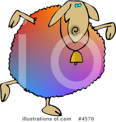 Royalty-Free (RF) Sheep Clipart Illustration by djart - Stock Sample #4570