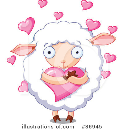 Royalty-Free (RF) Sheep Clipart Illustration by Pushkin - Stock Sample #86945