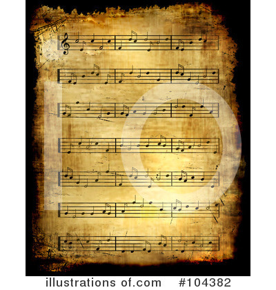 Royalty-Free (RF) Sheet Music Clipart Illustration by BNP Design Studio - Stock Sample #104382