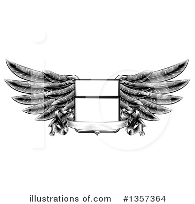Winged Shield Clipart #1357364 by AtStockIllustration