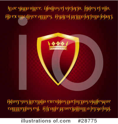 Royalty-Free (RF) Shield Clipart Illustration by elaineitalia - Stock Sample #28775