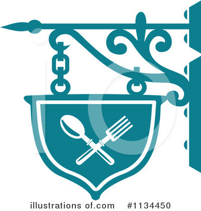 Restaurant Sign Clipart #1134450 by Vector Tradition SM
