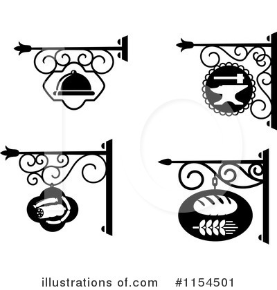 Restaurant Sign Clipart #1154501 by Vector Tradition SM