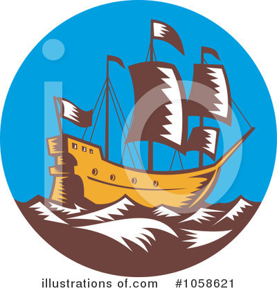 Royalty-Free (RF) Ship Clipart Illustration by patrimonio - Stock Sample #1058621