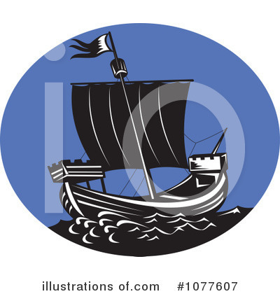 Royalty-Free (RF) Ship Clipart Illustration by patrimonio - Stock Sample #1077607