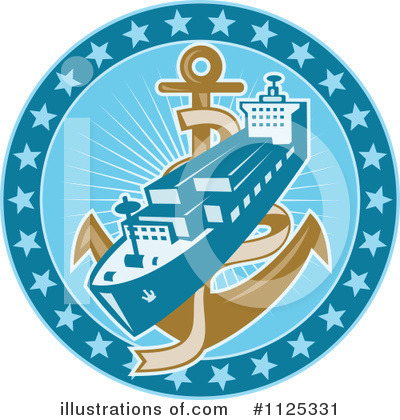 Royalty-Free (RF) Ship Clipart Illustration by patrimonio - Stock Sample #1125331