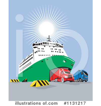 Royalty-Free (RF) Ship Clipart Illustration by patrimonio - Stock Sample #1131217