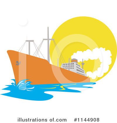 Royalty-Free (RF) Ship Clipart Illustration by patrimonio - Stock Sample #1144908