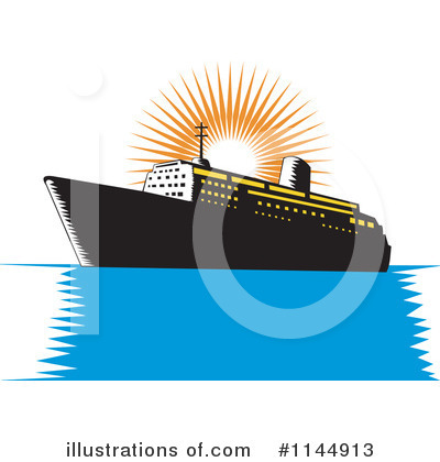Cruise Ship Clipart #1144913 by patrimonio