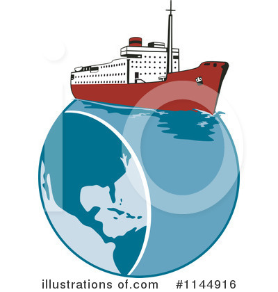 Royalty-Free (RF) Ship Clipart Illustration by patrimonio - Stock Sample #1144916