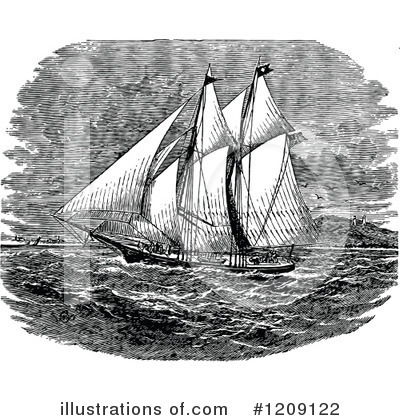 Royalty-Free (RF) Ship Clipart Illustration by Prawny Vintage - Stock Sample #1209122
