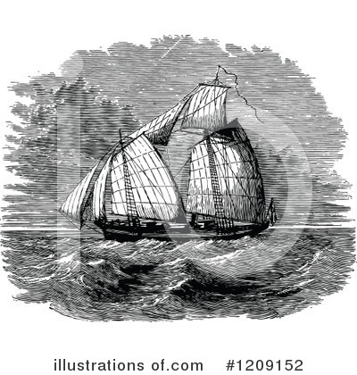 Royalty-Free (RF) Ship Clipart Illustration by Prawny Vintage - Stock Sample #1209152