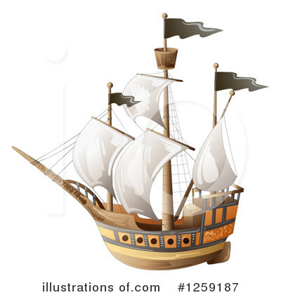 Royalty-Free (RF) Ship Clipart Illustration by merlinul - Stock Sample #1259187