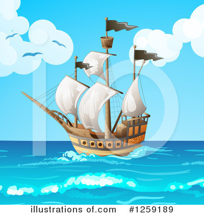 Royalty-Free (RF) Ship Clipart Illustration by merlinul - Stock Sample #1259189