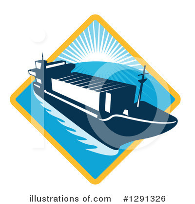Royalty-Free (RF) Ship Clipart Illustration by patrimonio - Stock Sample #1291326