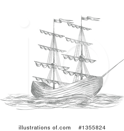Royalty-Free (RF) Ship Clipart Illustration by Vector Tradition SM - Stock Sample #1355824