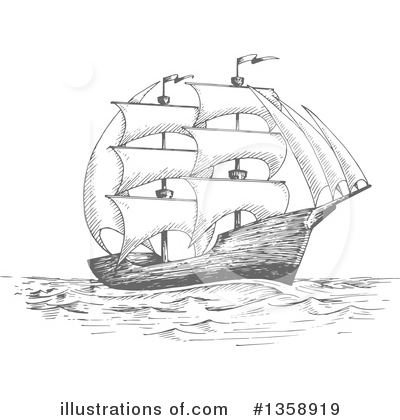 Royalty-Free (RF) Ship Clipart Illustration by Vector Tradition SM - Stock Sample #1358919