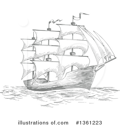 Royalty-Free (RF) Ship Clipart Illustration by Vector Tradition SM - Stock Sample #1361223