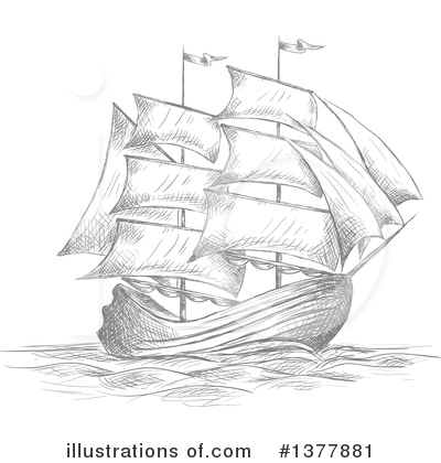 Royalty-Free (RF) Ship Clipart Illustration by Vector Tradition SM - Stock Sample #1377881