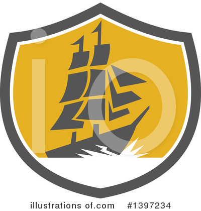 Royalty-Free (RF) Ship Clipart Illustration by patrimonio - Stock Sample #1397234
