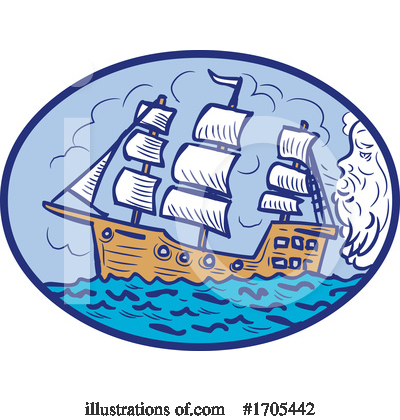Royalty-Free (RF) Ship Clipart Illustration by patrimonio - Stock Sample #1705442