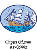 Ship Clipart #1705442 by patrimonio