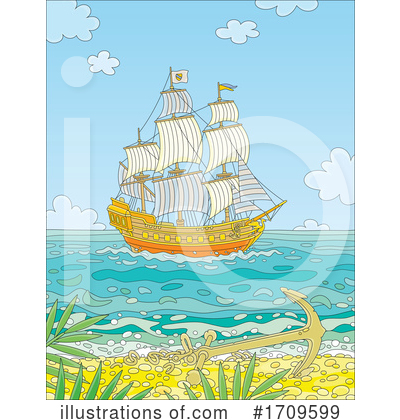 Royalty-Free (RF) Ship Clipart Illustration by Alex Bannykh - Stock Sample #1709599