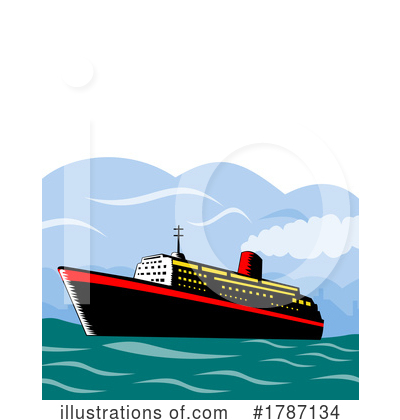 Cruise Ship Clipart #1787134 by patrimonio