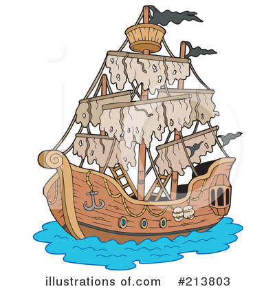 Pirate Ship Clipart #213803 by visekart