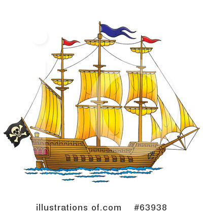 Pirate Ship Clipart #63938 by Alex Bannykh