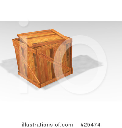 Royalty-Free (RF) Shipping Crate Clipart Illustration by KJ Pargeter - Stock Sample #25474