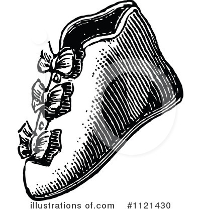 Royalty-Free (RF) Shoe Clipart Illustration by Prawny Vintage - Stock Sample #1121430