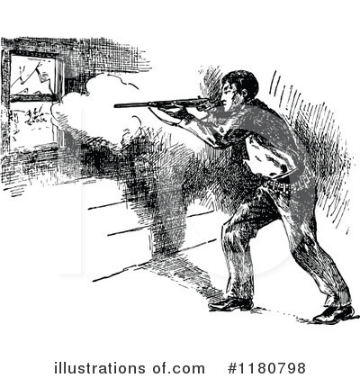 Royalty-Free (RF) Shooting Clipart Illustration by Prawny Vintage - Stock Sample #1180798