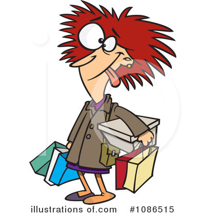 Royalty-Free (RF) Shopper Clipart Illustration by toonaday - Stock Sample #1086515