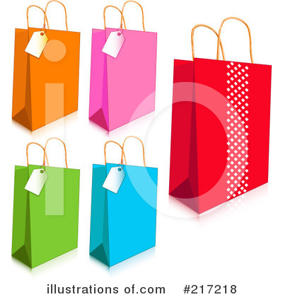 Royalty-Free (RF) Shopping Bag Clipart Illustration by Pushkin - Stock Sample #217218