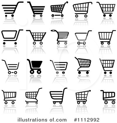 Royalty-Free (RF) Shopping Cart Clipart Illustration by dero - Stock Sample #1112992