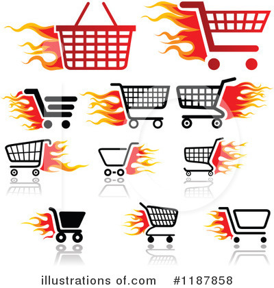 Royalty-Free (RF) Shopping Cart Clipart Illustration by dero - Stock Sample #1187858
