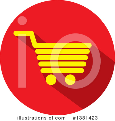 Royalty-Free (RF) Shopping Cart Clipart Illustration by ColorMagic - Stock Sample #1381423