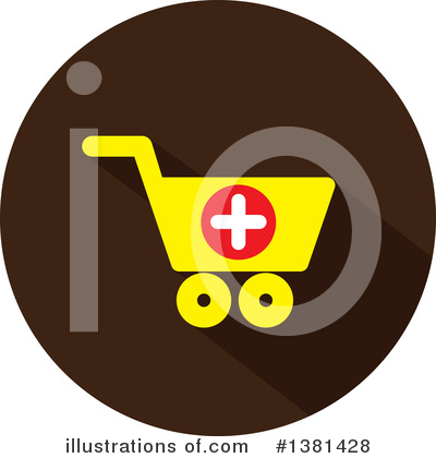 Royalty-Free (RF) Shopping Cart Clipart Illustration by ColorMagic - Stock Sample #1381428