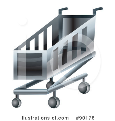 Royalty-Free (RF) Shopping Cart Clipart Illustration by MilsiArt - Stock Sample #90176