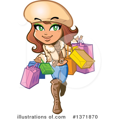 Shopping Bags Clipart #1371870 by Clip Art Mascots