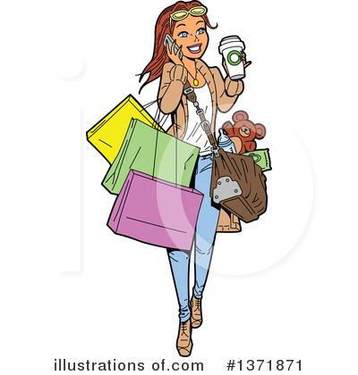 Royalty-Free (RF) Shopping Clipart Illustration by Clip Art Mascots - Stock Sample #1371871