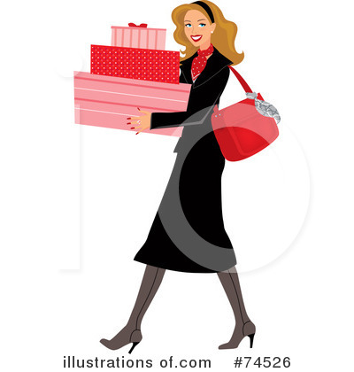 Royalty-Free (RF) Shopping Clipart Illustration by Monica - Stock Sample #74526